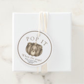 秋カボチャポップ・アートのクマ – それ!赤ちゃんシャワー フェイバータグ (インサイチュ)