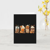 秋カボチャラテドリンク秋 カード (黄色い花)