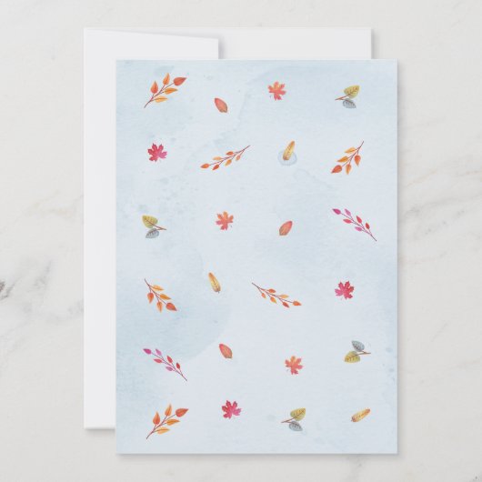 秋カボチャートラック赤ちゃんシャワー 招待状 (裏面)