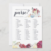 秋カボチャ両面ブライダルシャワーゲームカード 招待状 (正面)