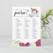 秋カボチャ両面ブライダルシャワーゲームカード 招待状 (スタンド正面)