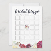 秋カボチャ両面ブライダルシャワーゲームカード 招待状 (裏面)