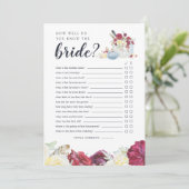 秋カボチャ両面ブライダルシャワーゲームカード 招待状 (スタンド正面)