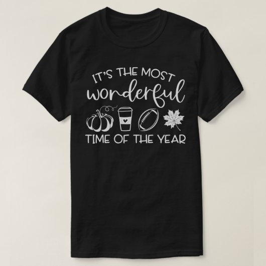 秋カボチャ今年で最も素晴らしい時間 Tシャツ (デザイン正面)