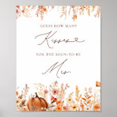 秋カボチャ何個のキスブライダルシャワーゲーム ポスター (正面)