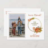 秋カボチャ写真我々は新しい家を移動した 案内ポストカード (正面/裏面)