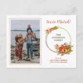 秋カボチャ写真我々は新しい家を移動した 案内ポストカード (正面)