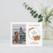 秋カボチャ写真我々は新しい家を移動した 案内ポストカード (スタンド正面)