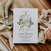 秋カボチャ及びフラワーベビーシャワー招待状 招待状