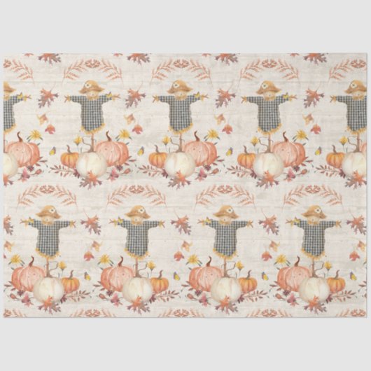 秋カボチャ収穫秋の葉のデクペ素朴ージ 薄葉紙 (正面)