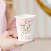 秋カボチャ女の子の赤ちゃんシャワーパーソナライズされた 紙コップ