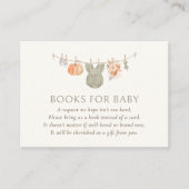 秋カボチャ女の子の赤ちゃん服の本ベビー エンクロージャーカード (正面)