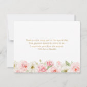 秋カボチャ女の子ベビーシャワーサンキューカード サンキューカード (裏面)