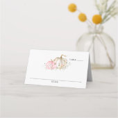 秋カボチャ女の子ベビーシャワーテーブル プレイスカード (正面)