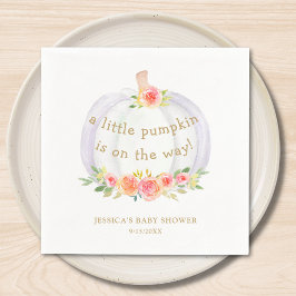 秋カボチャ女の子ベビーシャワー スタンダードカクテルナプキン