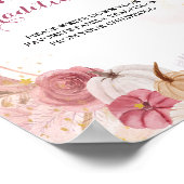 秋カボチャ家族の伝統ベビーシャワーサイン ポスター (角)