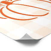 秋カボチャ小さな赤ちゃんシャワー歓迎サイン ポスター (角)