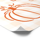 秋カボチャ小さな赤ちゃんシャワー歓迎サイン ポスター (角)