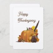 秋カボチャ幸せ感謝祭カ空白のード (正面/裏面)
