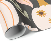 秋カボチャ幽霊スケルトンラッピング紙 ラッピングペーパー (ロールコーナー)