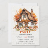 秋カボチャ引っ越し祝いパーティーパーティー 招待状 (正面)