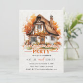 秋カボチャ引っ越し祝いパーティーパーティー 招待状 (スタンド正面)