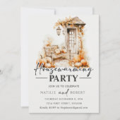 秋カボチャ引っ越し祝いパーティーパーティー 招待状 (正面)