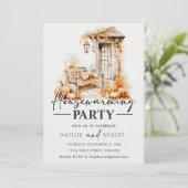 秋カボチャ引っ越し祝いパーティーパーティー 招待状 (スタンド正面)