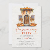 秋カボチャ引っ越し祝いパーティーパーティー 招待状 (正面)