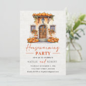 秋カボチャ引っ越し祝いパーティーパーティー 招待状 (スタンド正面)