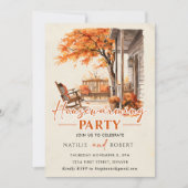 秋カボチャ引っ越し祝いパーティーパーティー 招待状 (正面)