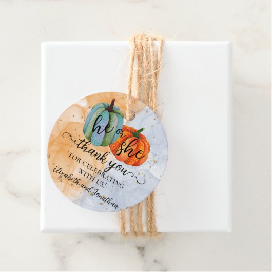 秋カボチャ彼または彼女は性別を明らかにありがとう フェイバータグ (インサイチュ)