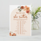 秋カボチャ彼女はむしろブライダルシャワーゲーム 招待状 (スタンド正面)