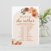 秋カボチャ彼女はむしろ赤ちゃんシャワーゲーム 招待状 (スタンド正面)