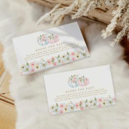 秋カボチャ性別がベビーの本を明かす エンクロージャーカード