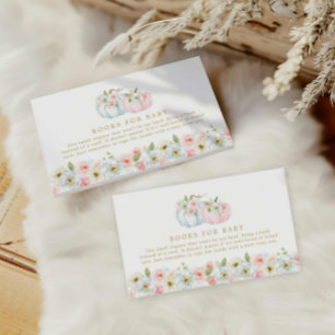 秋カボチャ性別がベビーの本を明かす エンクロージャーカード