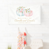 秋カボチャ性別の表示ウェルカム 横断幕 (インサイチュ)