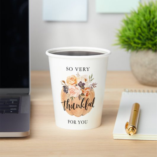 秋カボチャ感謝の気持ち 紙コップ (インサイチュ)