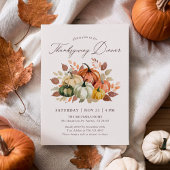 秋カボチャ感謝祭ディナー 招待状