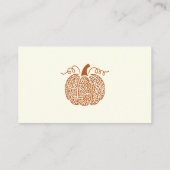 秋カボチャ推測カボチャのゲームカード数 エンクロージャーカード (裏面)