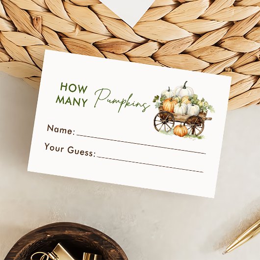 秋カボチャ推測カボチャのゲームカード数 エンクロージャーカード