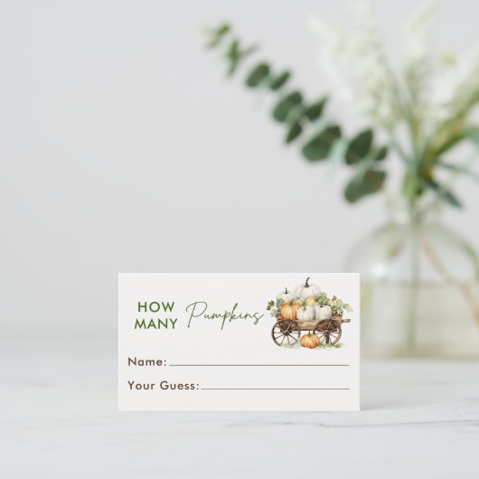 秋カボチャ推測カボチャのゲームカード数 エンクロージャーカード (スタンド正面)