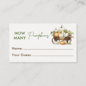 秋カボチャ推測カボチャのゲームカード数 エンクロージャーカード (正面)