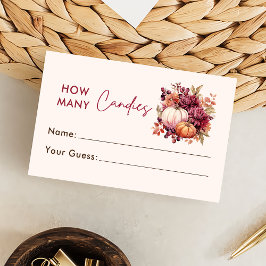 秋カボチャ推測キャンディスゲームカードの数 エンクロージャーカード