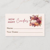 秋カボチャ推測キャンディスゲームカードの数 エンクロージャーカード (正面)