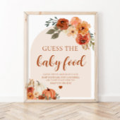 秋カボチャ推測ベビー食べ物ベビーシャワーゲーム ポスター