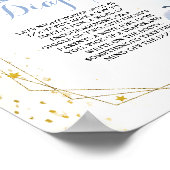 秋カボチャ晩夜おむつベビーシャワーサイン ポスター (角)