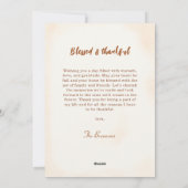 秋カボチャ格言ハッピーサンクスギビング シーズンカード (裏面)