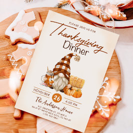 秋カボチャ格言感謝祭ディナー 招待状
