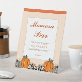 秋カボチャ桃佐バーベビーシャワー台座標識 台座サイン (インサイチュ)